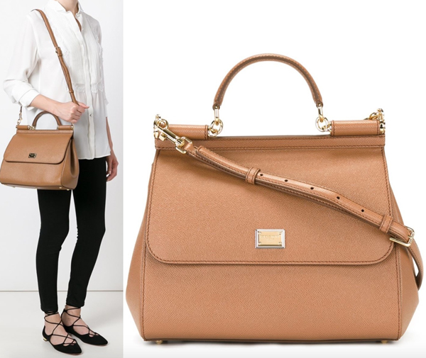2017新作 SICILY DOLCE & GABBANA ドルチェ&ガッバーナ コピー バッグ DAUPHINEレザー ラージサイズ Caramel BB6235A10018M417